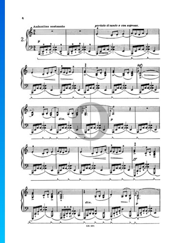 24 Preludes, Op. 37: No. 2 Andante sostenuto Spartito