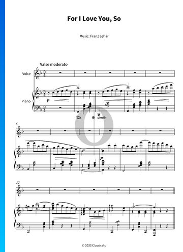 For I Love You, So Sheet Music