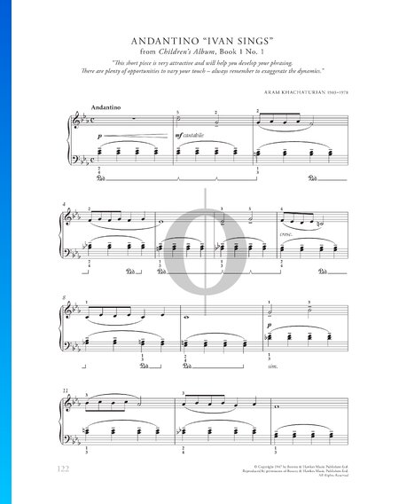 Children’s Album, Book 1 No. 1: Andantino "Ivan Sings"