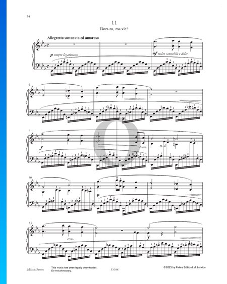Etude in E-flat Major: Dors-tu, ma vie?