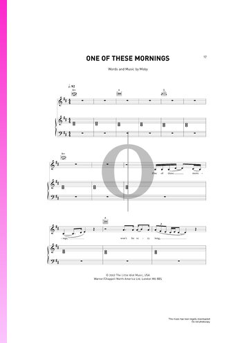 One Of These Mornings Partitura