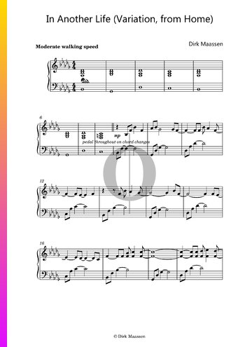 In Another Life (Variation, From Home) Sheet Music