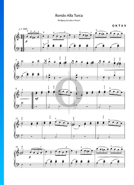 Sonate pour Piano No. 11 en La Majeur, KV 331 (300i) : 3. Allegretto - Marche turque