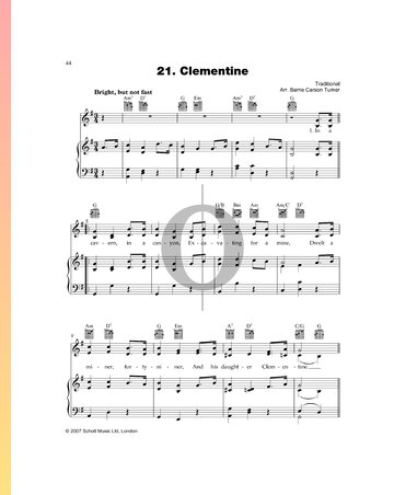 Clementine Musik-Noten