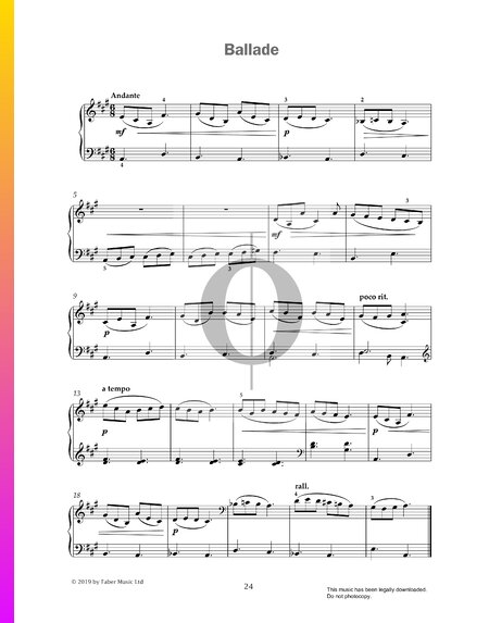 Ballade Sheet Music