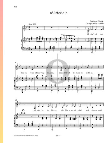 Mütterlein Sheet Music