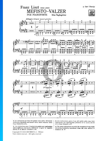 Mephisto Waltz, No.1 S.514 Sheet Music