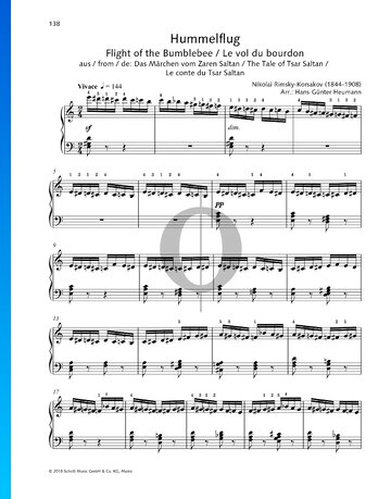 Das Märchen vom Zaren Saltan, Op. 57: Hummelflug Musik-Noten