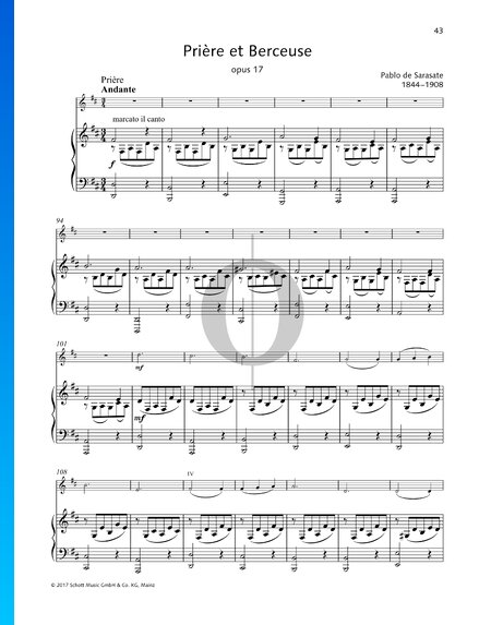 Prière et Berceuse, Op. 17
