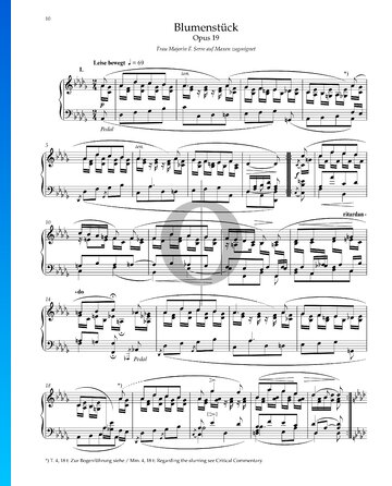 Blumenstück in Des-Dur, Op. 19 Musik-Noten