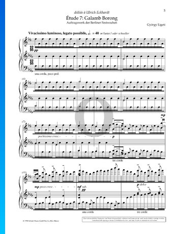 Étude 7: Galamb Borong Musik-Noten