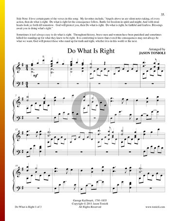 Do What Is Right Sheet Music