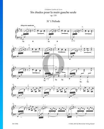 Prélude, No. 1 Op. 135 Spartito