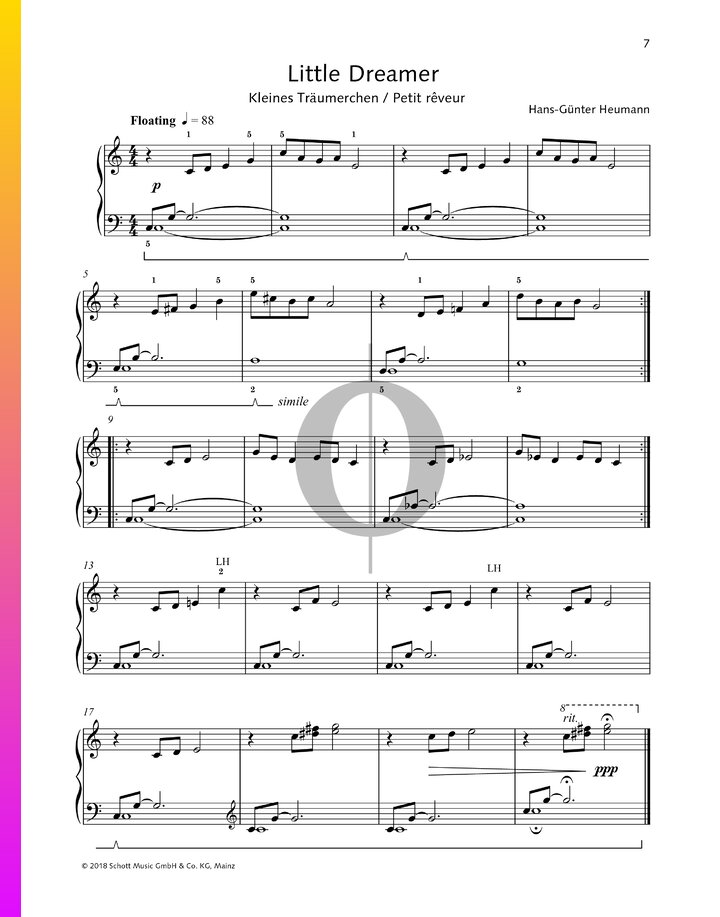 Little Dreamer (Hans-Günter Heumann) Piano Sheet Music - OKTAV
