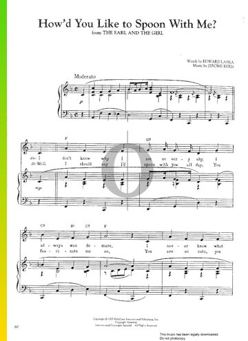 How'd You Like To Spoon With Me? Sheet Music