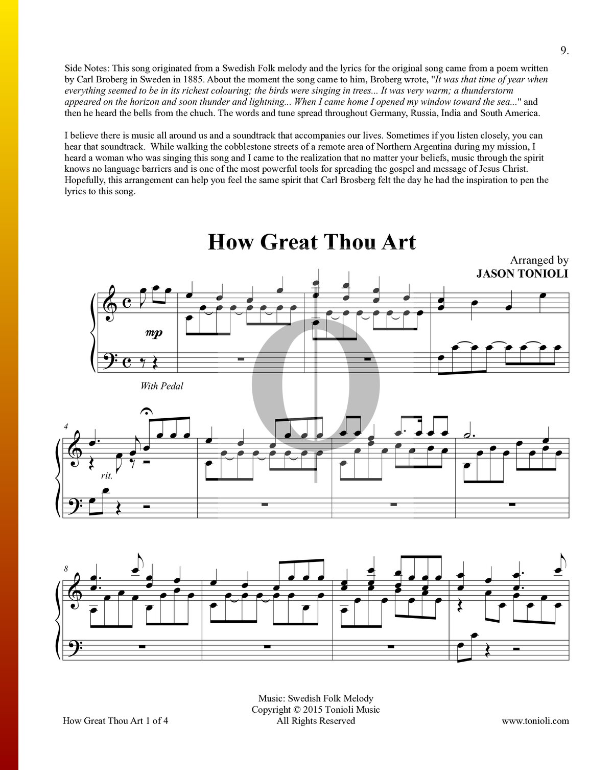 How Great Thou Art Sheet music for Piano (Solo)