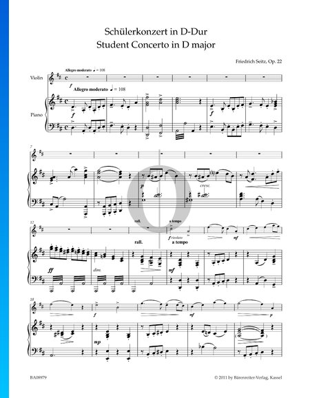 Schülerkonzert in D-Dur, Op. 22