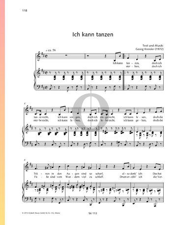 Ich kann tanzen Partitura