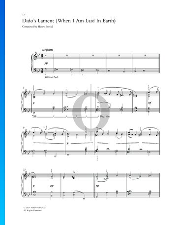 Dido's Lament (When I Am Laid In Earth) Sheet Music