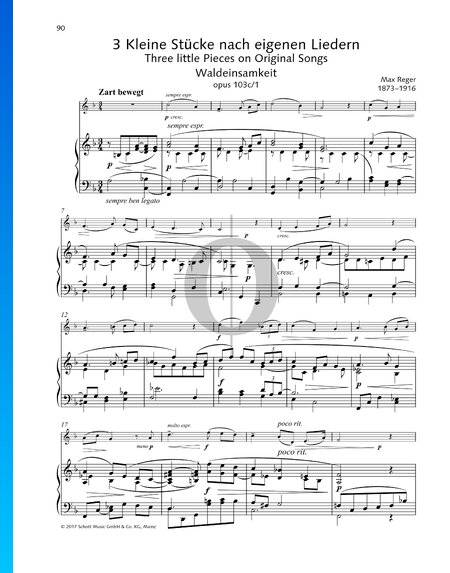 Three little Pieces on Original Songs Op. 103c, No. 1