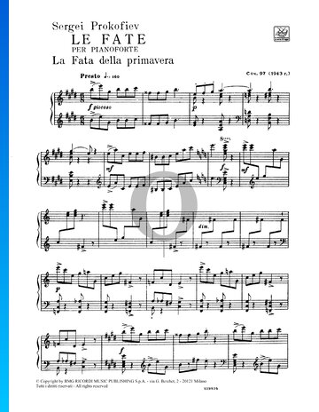 Partition Cendrillon, 10 pièces pour piano, op. 97 : 1. La fée printemps