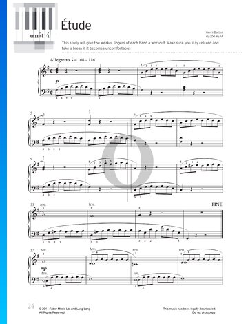 Ètude, Op. 100 Nr. 14 Musik-Noten