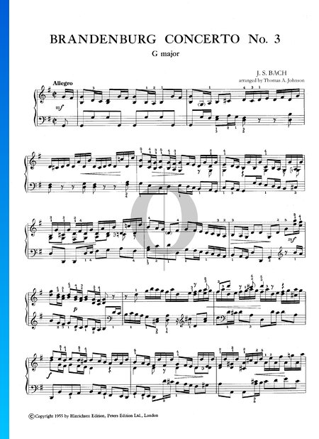 Brandenburgisches Konzert, Nr. 3 BWV 1048: 1. Allegro