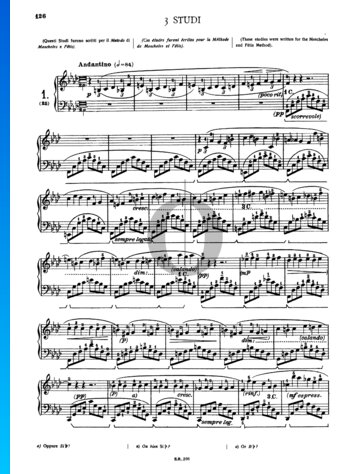 Trois Nouvelles Études, No. 1 in F Minor Spartito