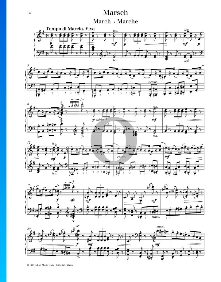 The Nutcracker March (Pjotr Iljitsch Tschaikowski) Piano Sheet Music