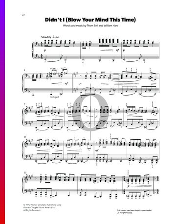 Didn't I (Blow Your Mind This Time) Sheet Music