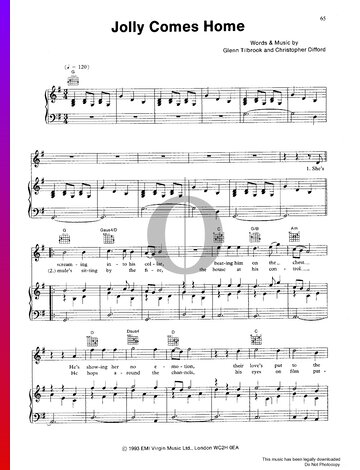 Jolly Comes Home Sheet Music