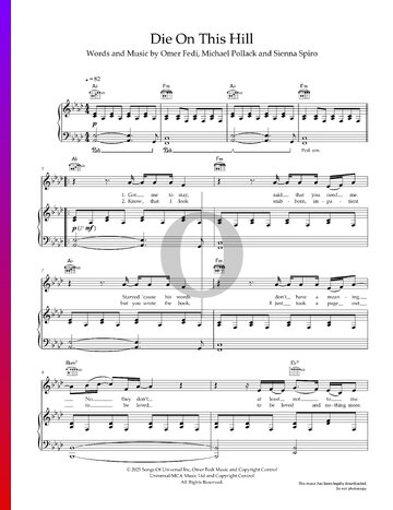 Die On This Hill Sheet Music