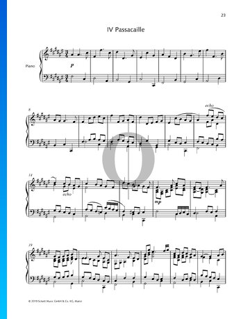 Partition Trio Sonata in G Major, HWV 399: 3. Passacaille