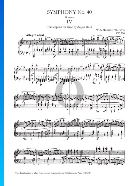 Symphony No.40 in G Minor, KV 550: Allegro assai