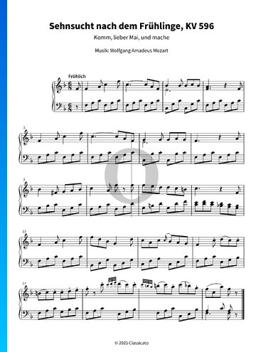 Sehnsucht nach dem Frühlinge, KV 596 Partitura