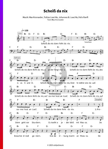 Scheiß da nix Sheet Music