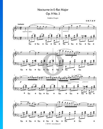 Nocturno en mi bemol mayor, Op. 9 n.º 2 Partitura