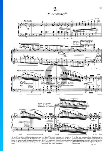 Bravourstudien nach Paganinis Capricen, S. 141: Etüde Nr. 2 Musik-Noten