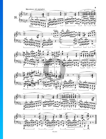24 Preludes, Op. 37: No. 16 Maestoso ed energico Spartito