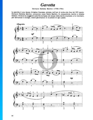 Orgelsonate in F-Dur, Op. 2 Nr. 12 B 4.l.12: 5. Gavotte (Les Moutons) Musik-Noten
