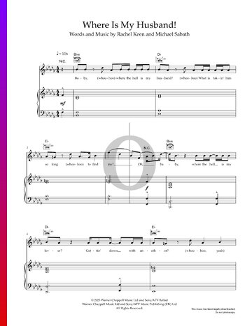 WHERE IS MY HUSBAND! Sheet Music
