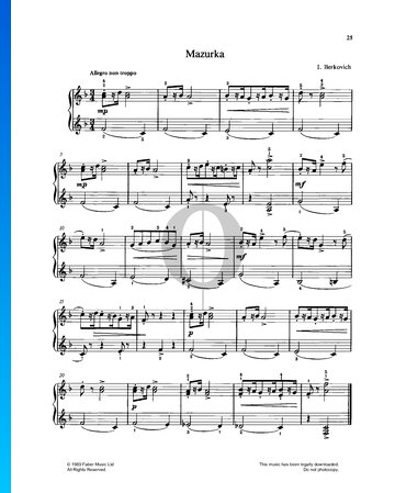 Mazurka (Isaak Berkovich) Piano Sheet Music - OKTAV