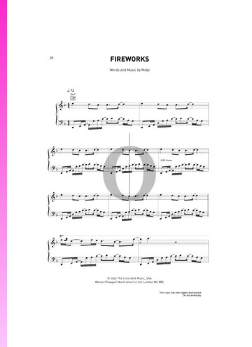 Fireworks Musik-Noten