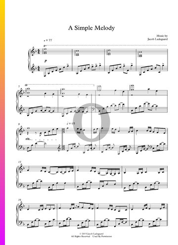 A Simple Melody Partitura