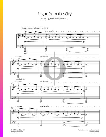 Flight From The City Partitura
