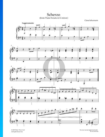 Klaviersonate in g-Moll: 3. Scherzo Musik-Noten