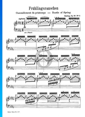Partition Rustle of Spring, Op. 32 No. 3