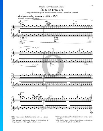 Étude 12: Entrelacs bladmuziek
