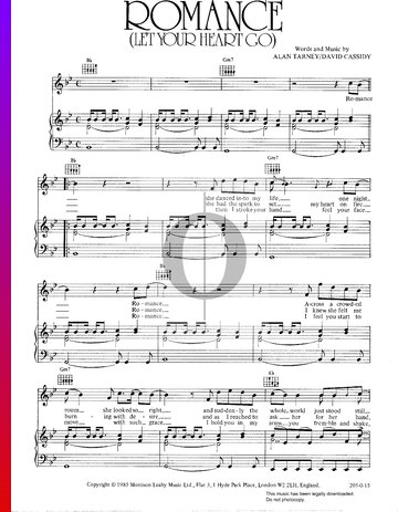 Romance (Let Your Heart Go) Partitura