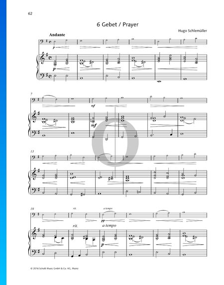 Sechs leichte Vortragsstücke, Op. 12: 6. Gebet